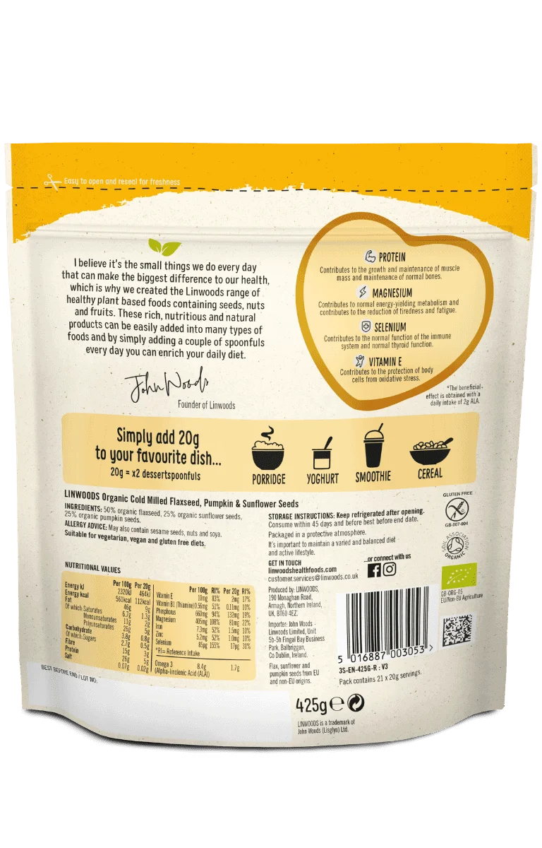 Linwoods Flax Sunflower Pumpkin Powder