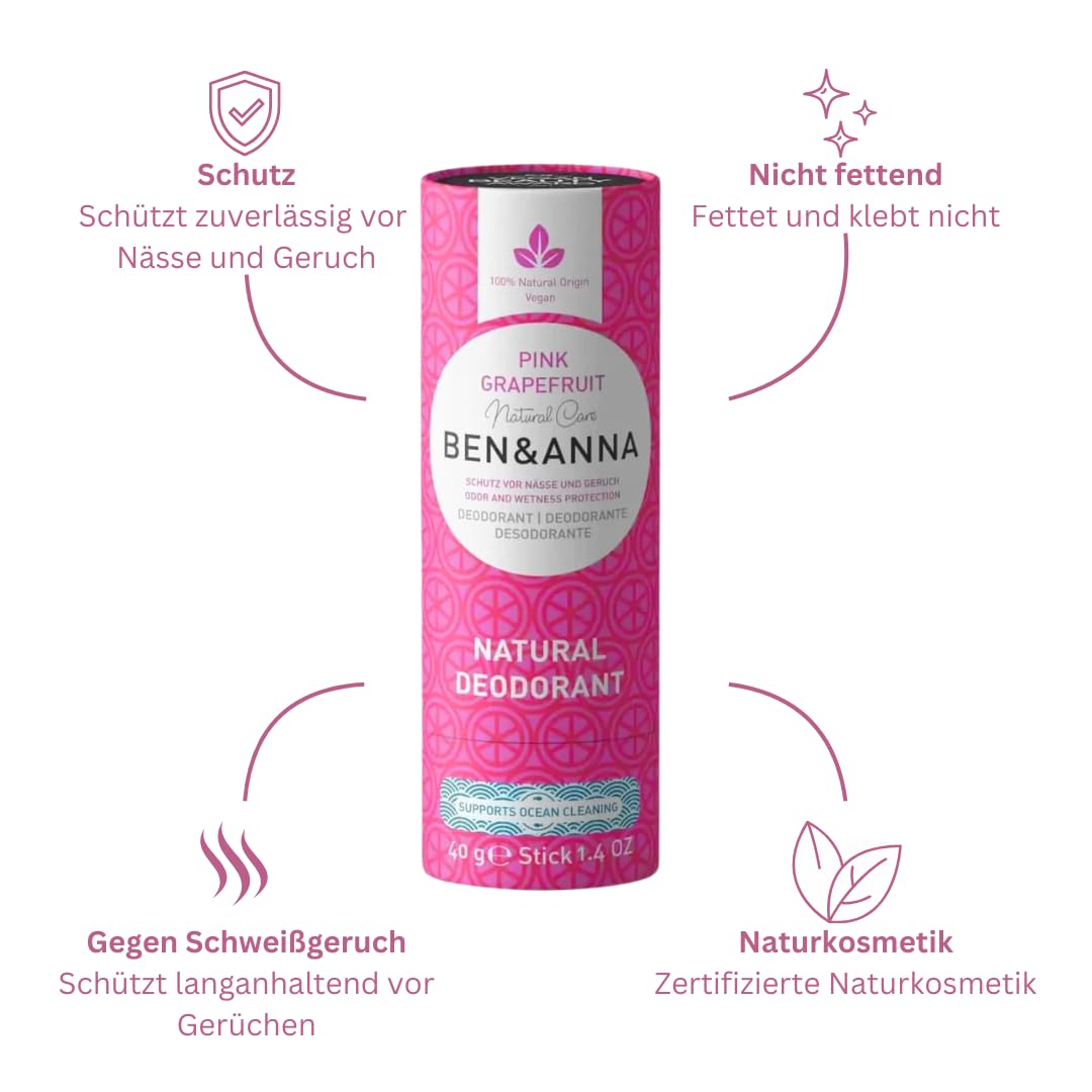 Ben & Anna Pink Grapefruit Deodorant