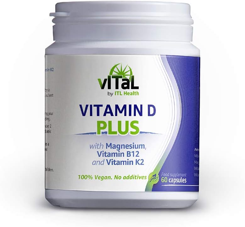 ITL Vitamin D Plus Mag, B12, K2 60caps
