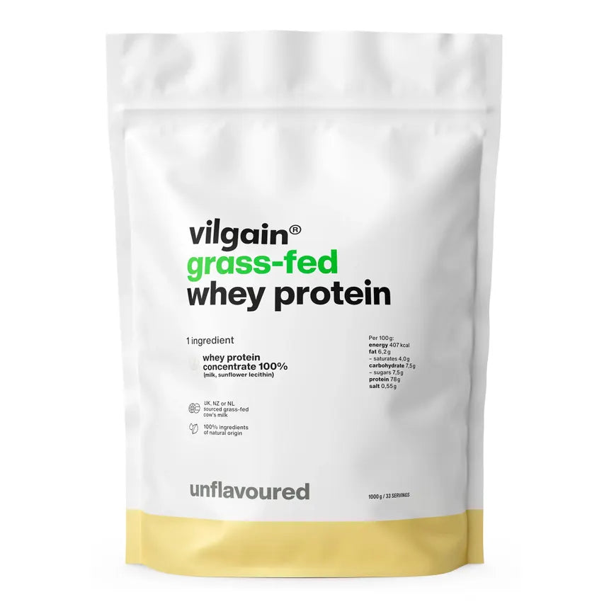 Vilgain Grassfed Whey Protein Unflavoured 1kg