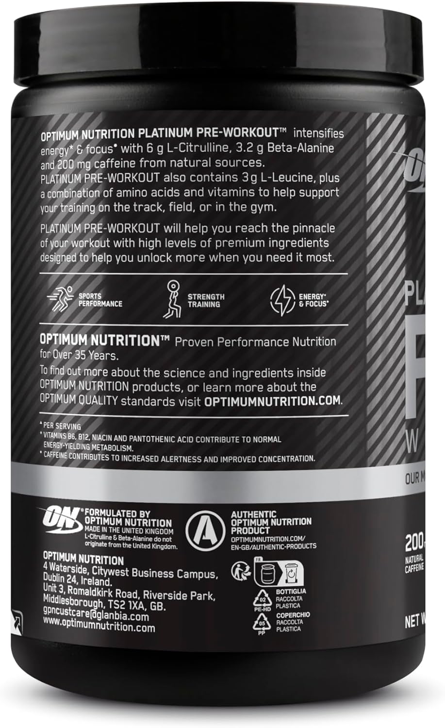 Optimum Nutrition Platinum Pre Workout Blue Raspberry 420g