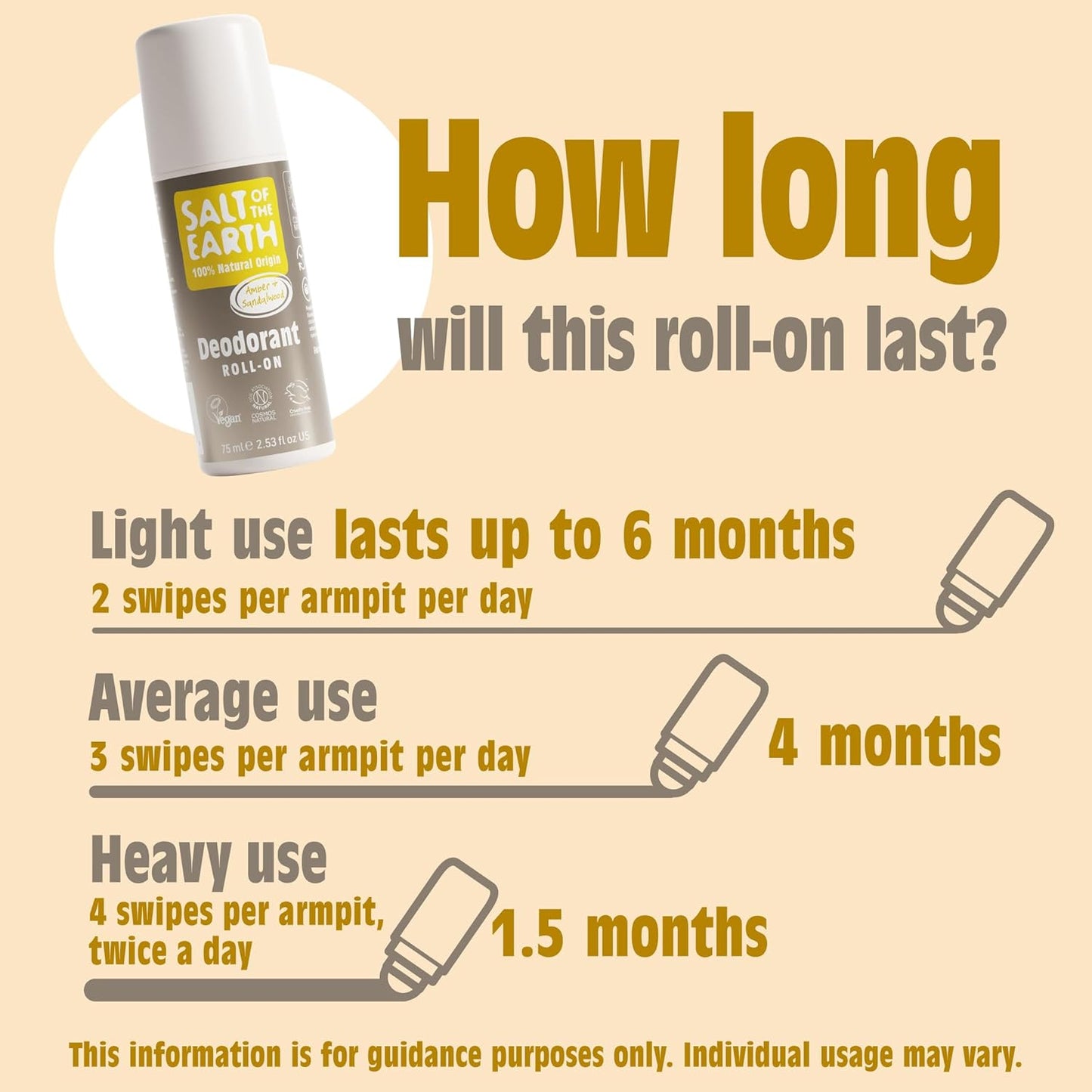 Salt Of The Earth Amber & Sandalwood Deodorant Roll On