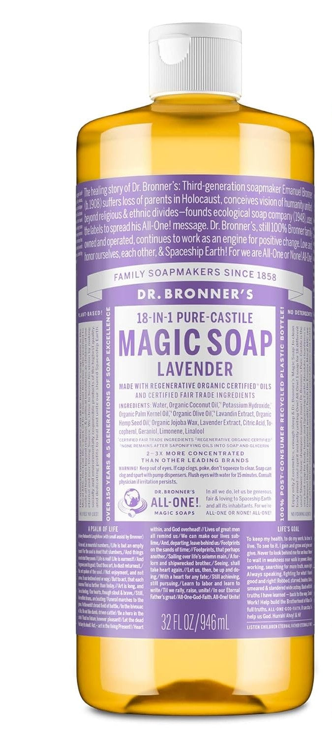 Dr. Bronner's Lavender Liquid Soap (Org) 0.9l