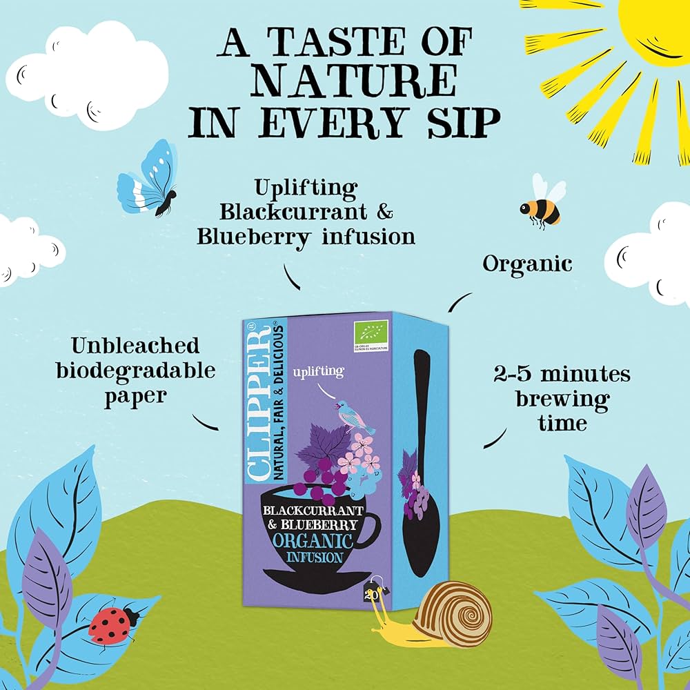 Clipper Org Blackcurrant and Blueberry 20 Bags