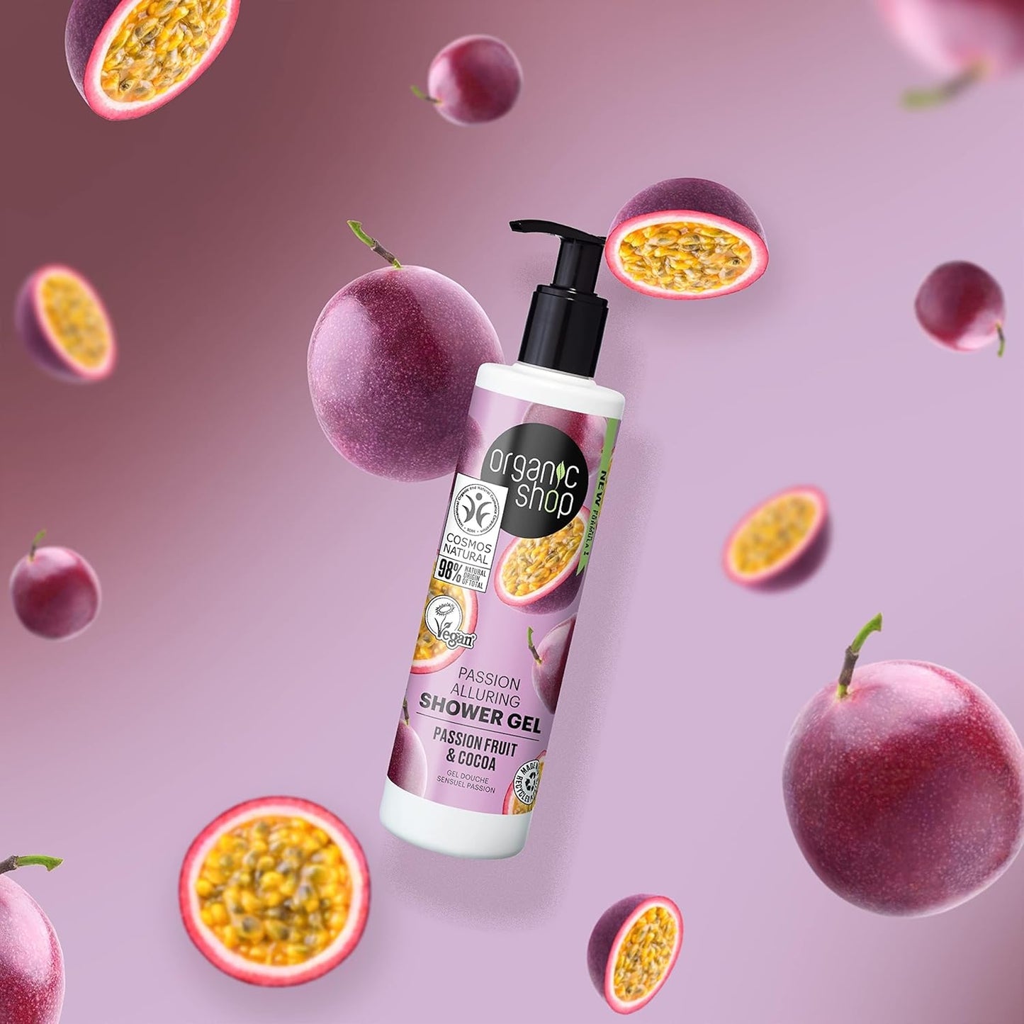 Organic Shop Passion Fruit & Cocoa Shower Gel