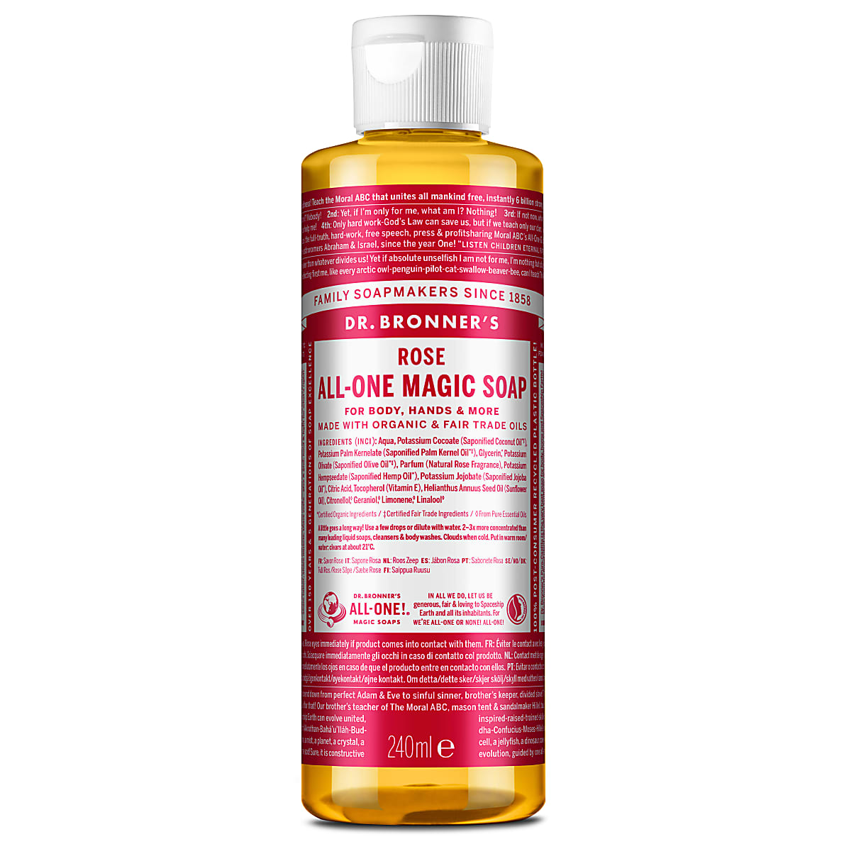 Dr. Bronner's Rose Castile Liquid Soap 240ml