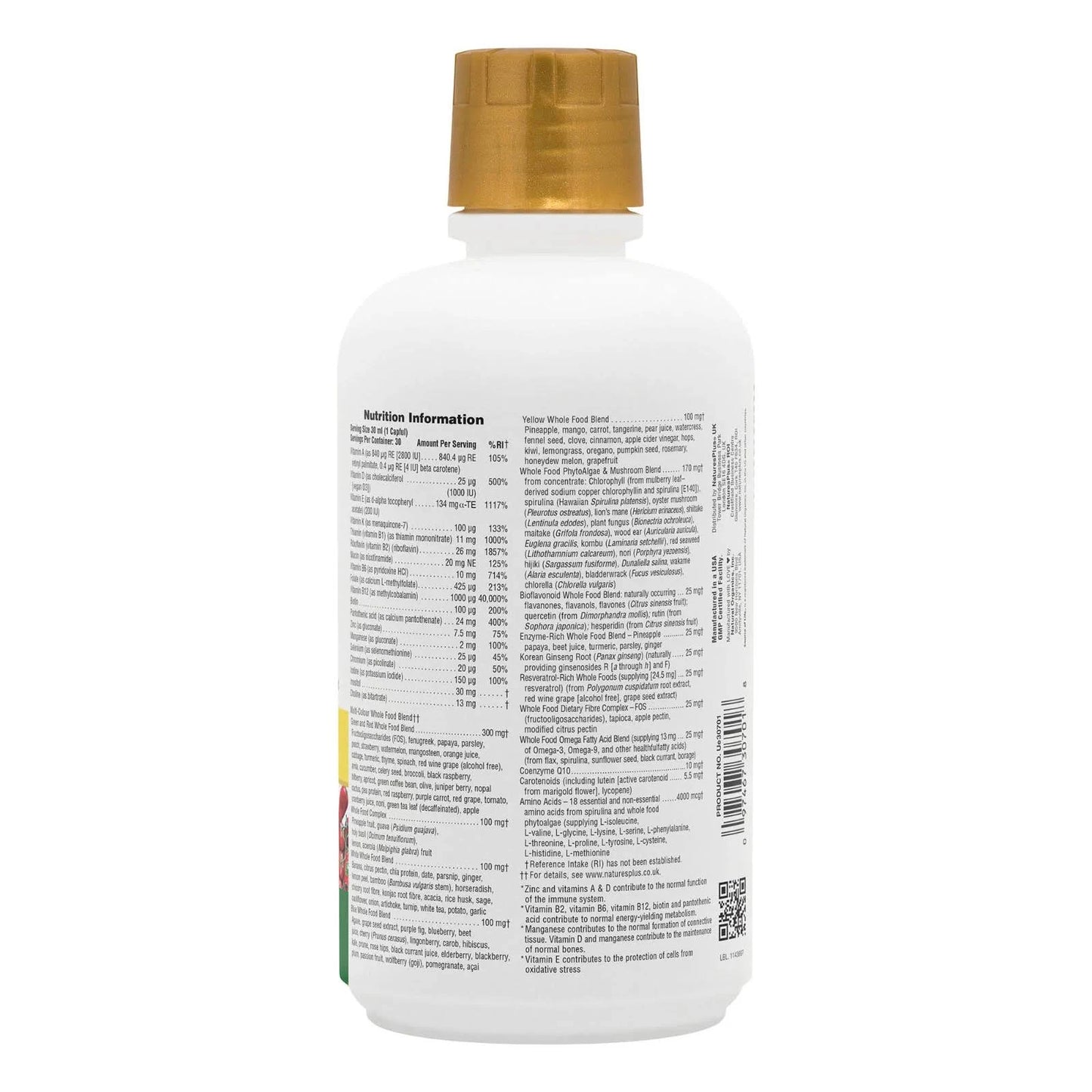 Nature's Plus Source of life Gold Multivitamin Liquid 887.1 ML