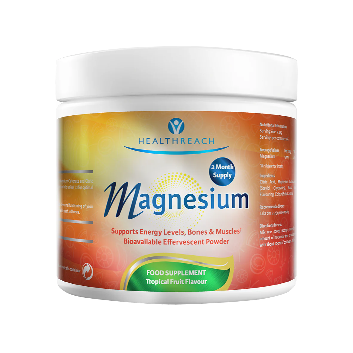 Health Reach Magnesium - Tropical Fruit 150g