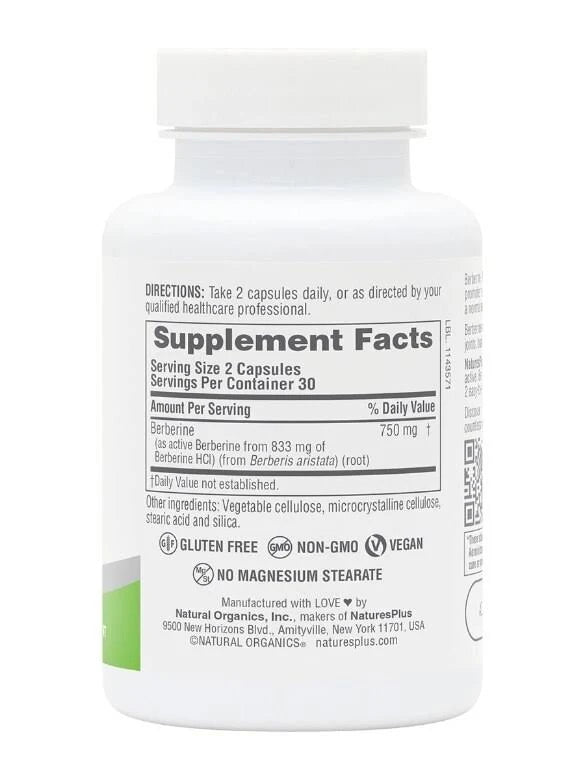 Natures Plus Pro Berberine 750mg 60s
