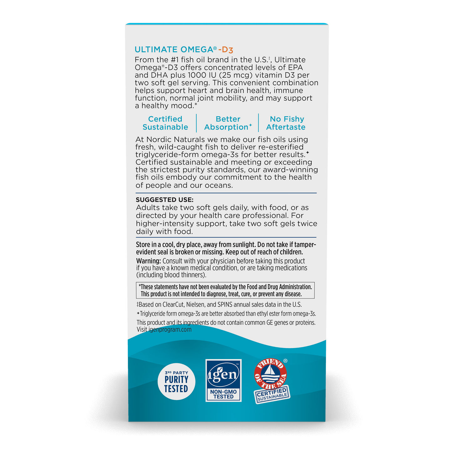 Nordic Naturals Ultimate Omega D3+60 Caps