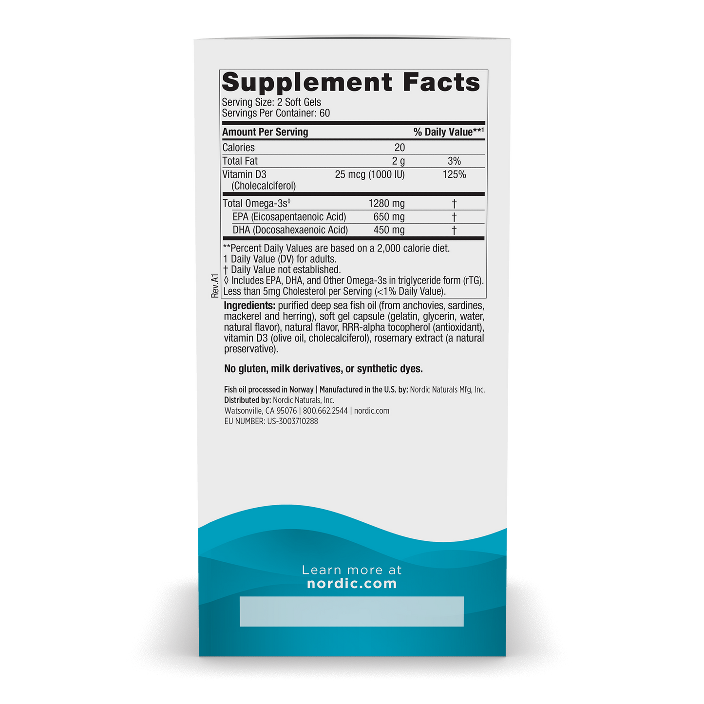 Nordic Naturals Ultimate Omega D3+60 Caps