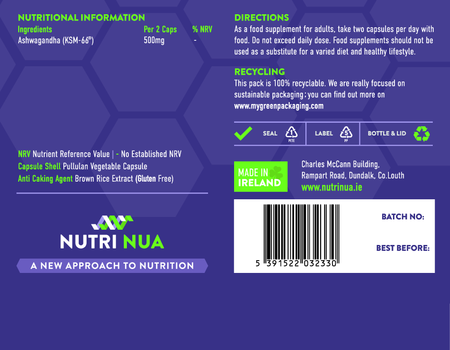 Nutri Nua Ashwagandha KSM 66 500mg 60caps