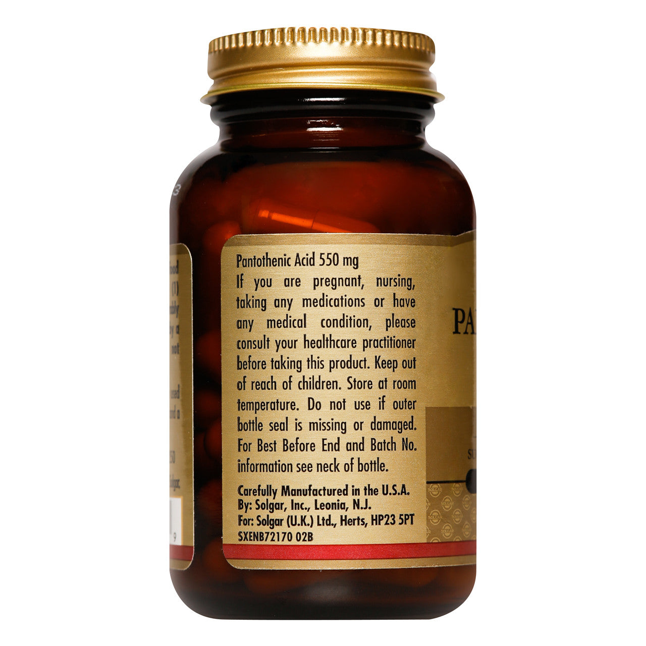 Solgar Pantothenic Acid 550mg V 50