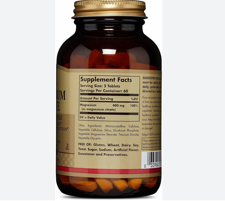 Solgar Magnesium Citrate 120s