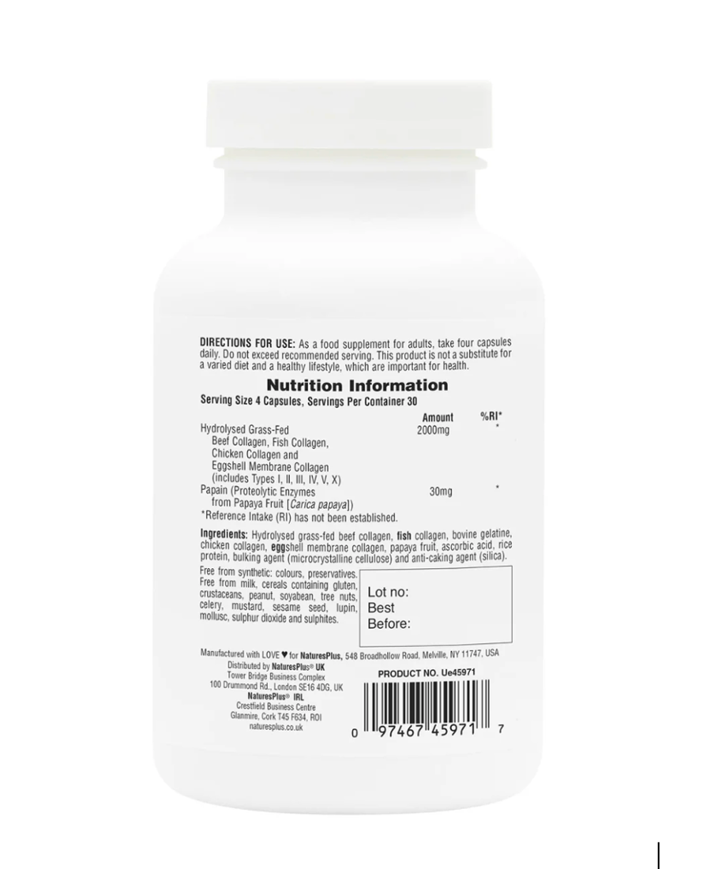 Nature's Plus Collagen Peptides 120 Capsules