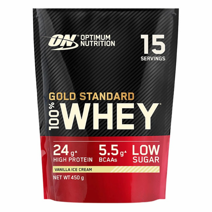 Optimum Nutrition 100% Whey Gold Standard Vanilla Ice-cream 450G