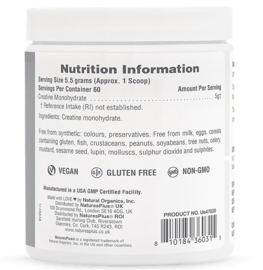 Natures Plus Creatine Monohydrate Powder 330g