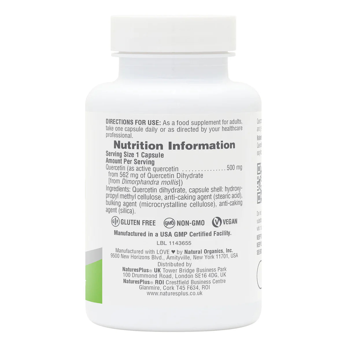Quercetin 500mg 60 Capsules