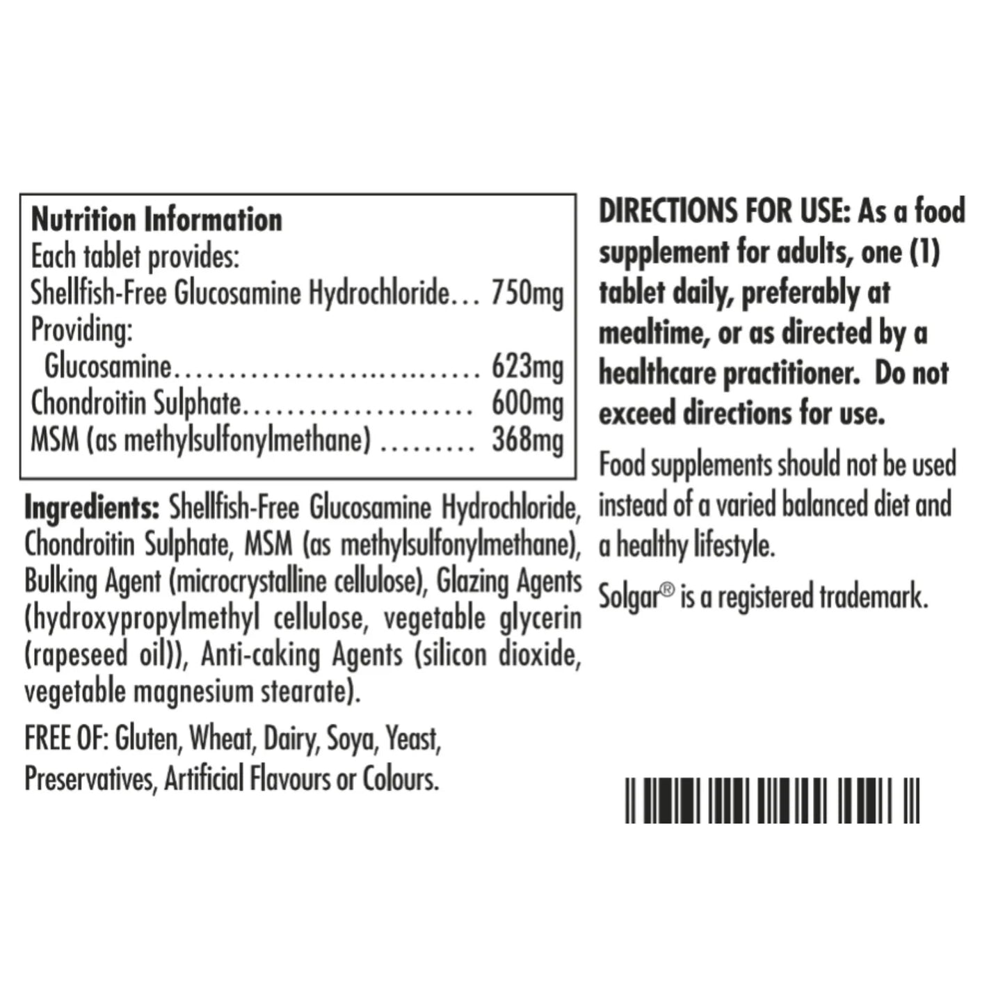 Glucosamine Chondroitin MSM Extra
