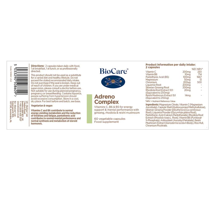 BioCare Adreno Complex 60 Capsules