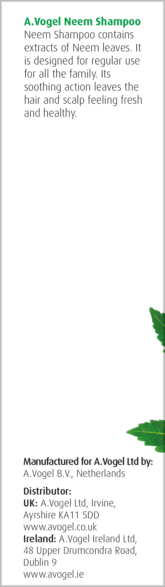 A. Vogel Neem Shampoo 200ml