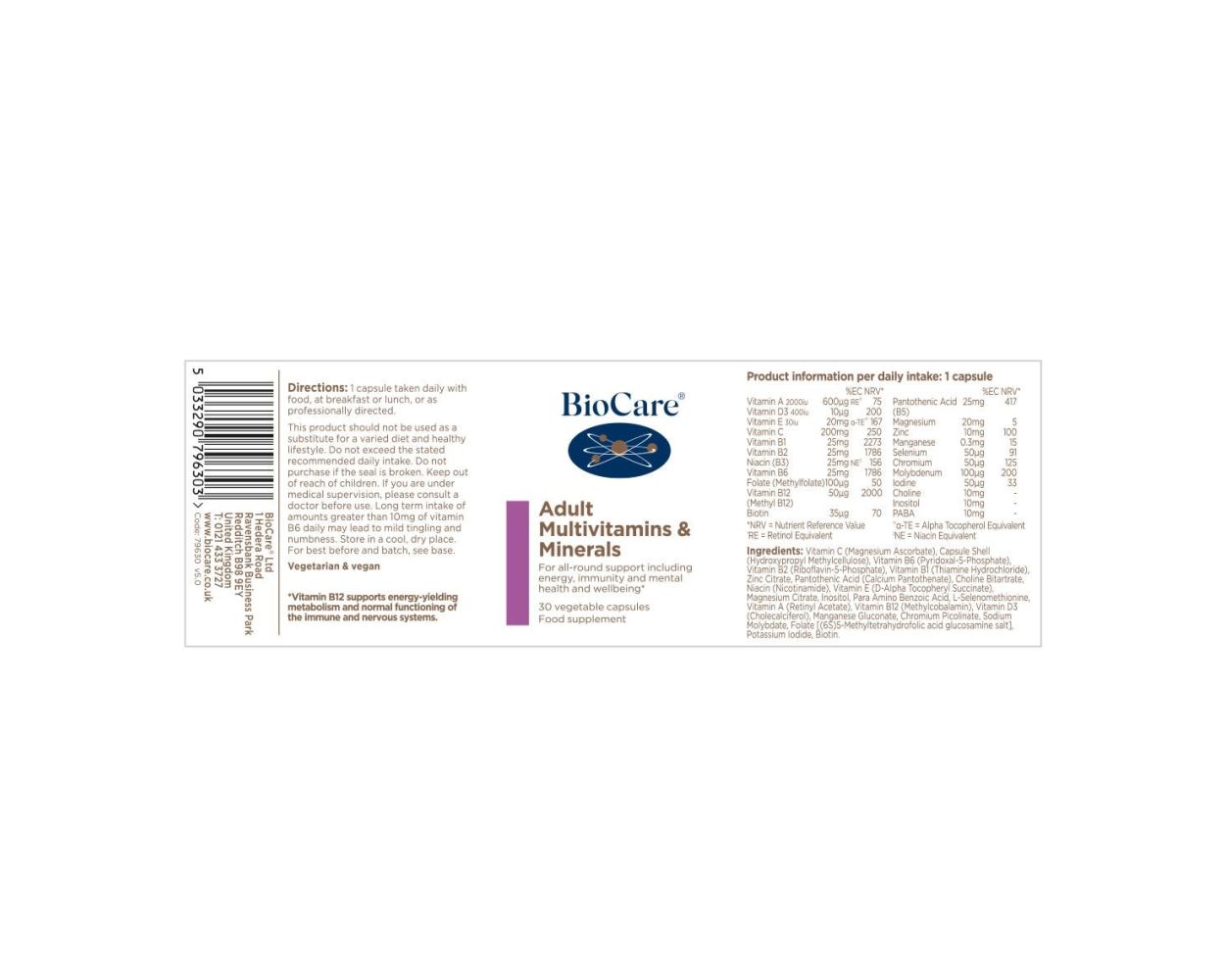 BC Adult Multivitamine Minerals