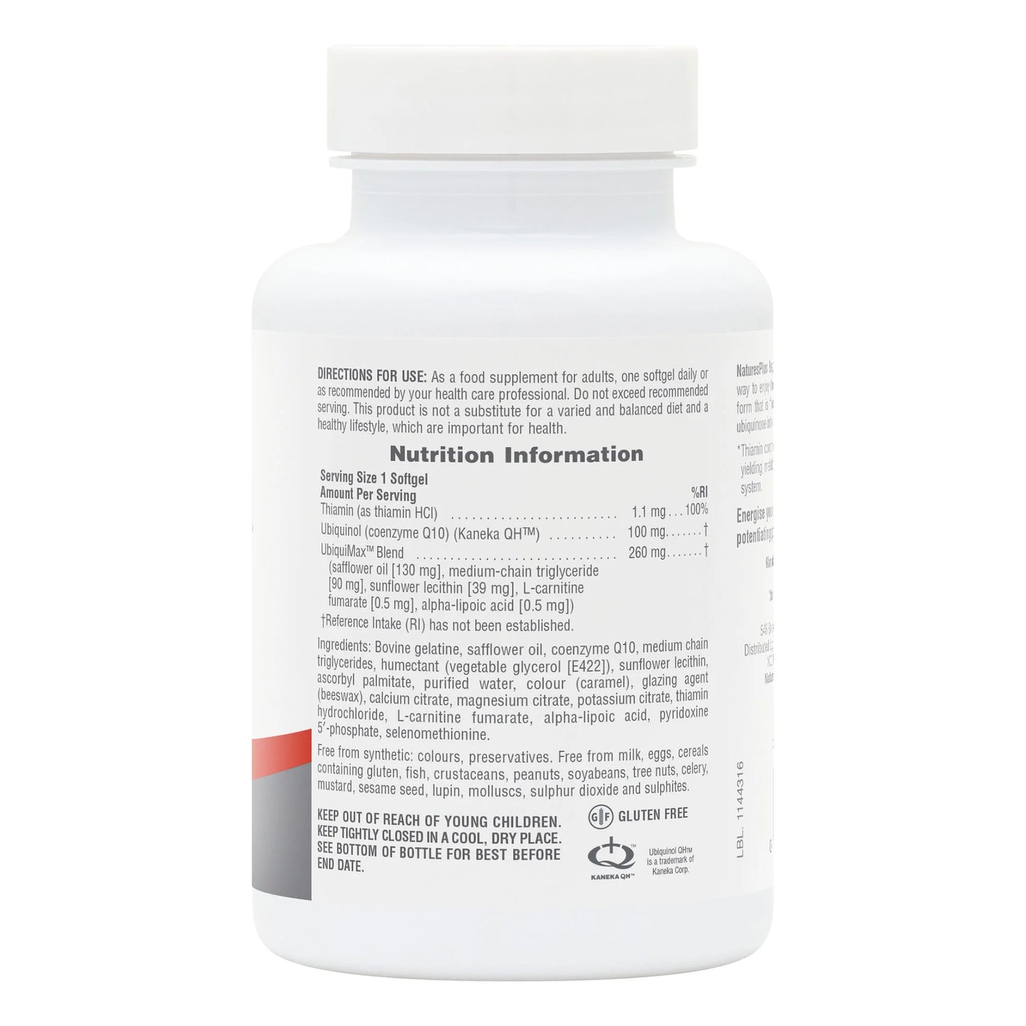 Nature's Plus Beyond CoQ10® 100 mg 60 Softgels