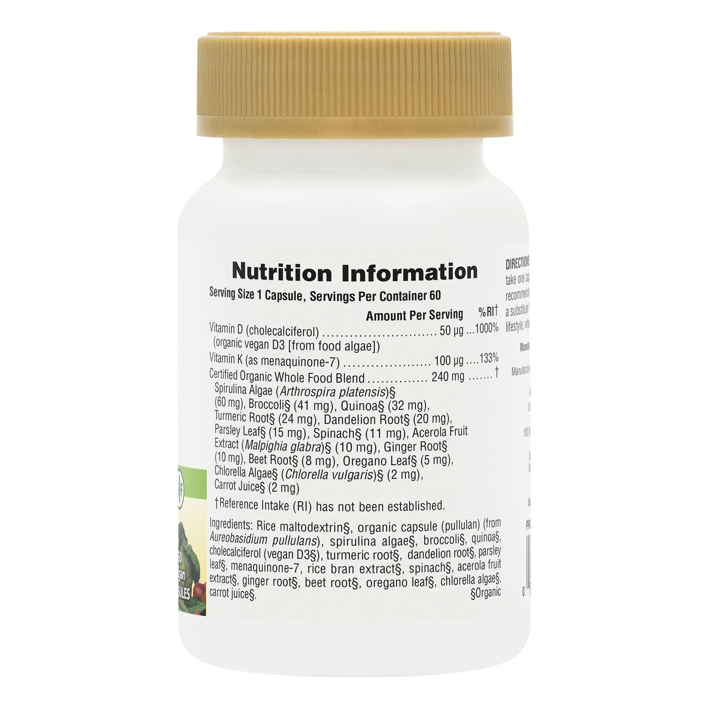 Nature's Plus Source of Life Garden Vitamins D3 & K2