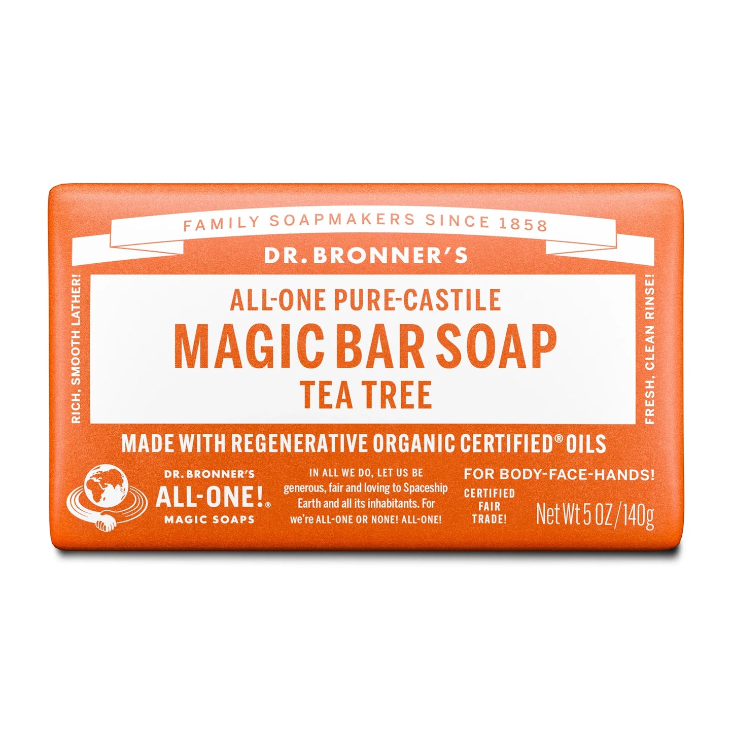 Dr. Bronner's Tea Tree Soap Bar (Org) 140g