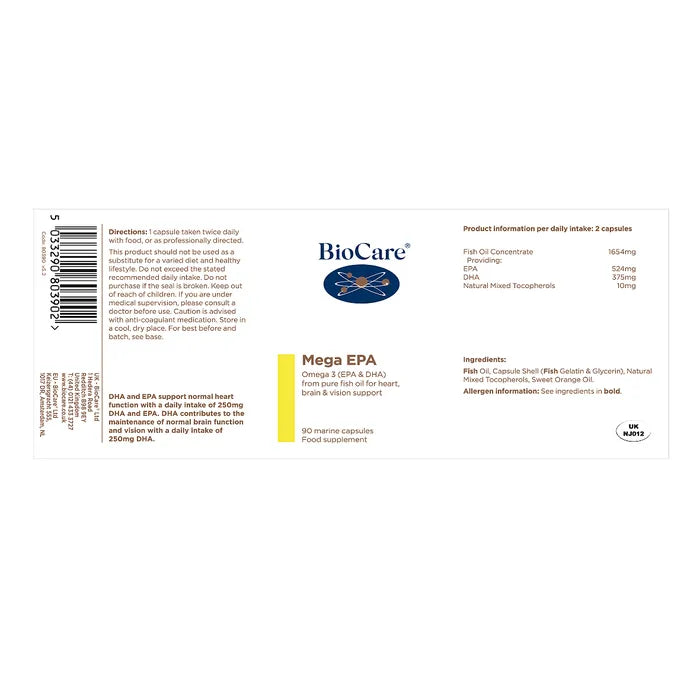 BioCare Mega EPA 90 Capsules