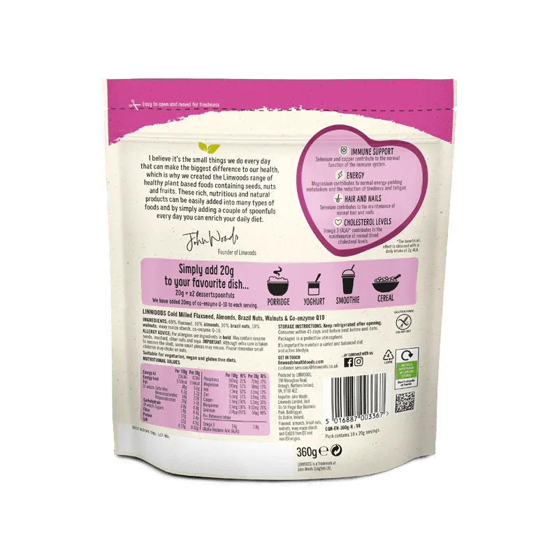 Linwoods Flax Almond CoQ10 Powder