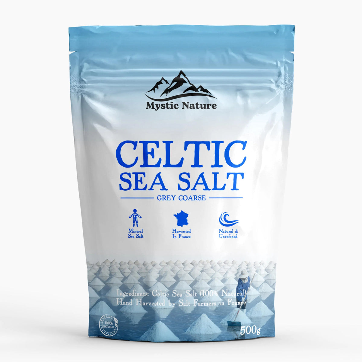 Mystic Nature Celtic Sea Salt - Coarse POUCH 500g