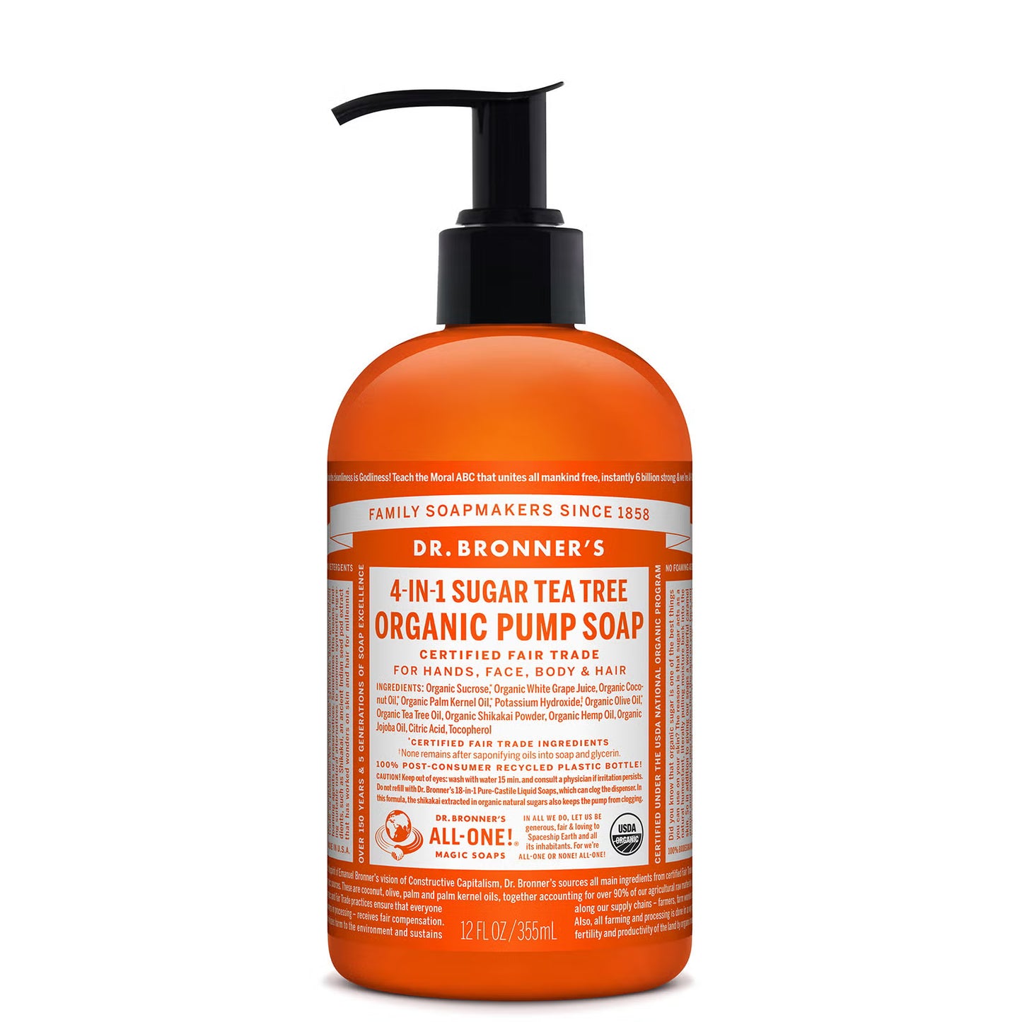 Dr. Bronner's Tea Tree Castile Soap Pump 355ml