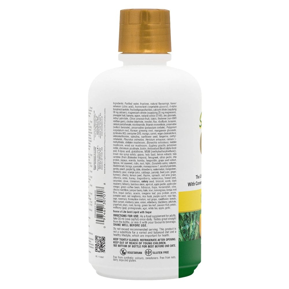Nature's Plus Source of life Gold Multivitamin Liquid 887.1 ML