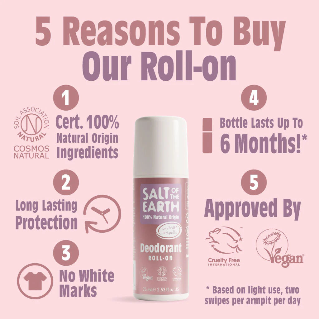 Salt Of The Earth Lavender & Vanilla Deodorant Roll On