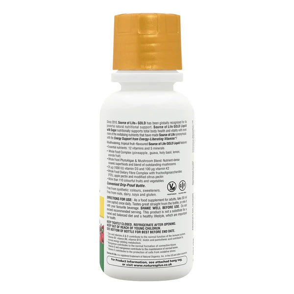 Nature's Plus Source of life Gold Multivitamin Liquid 236.56 ML