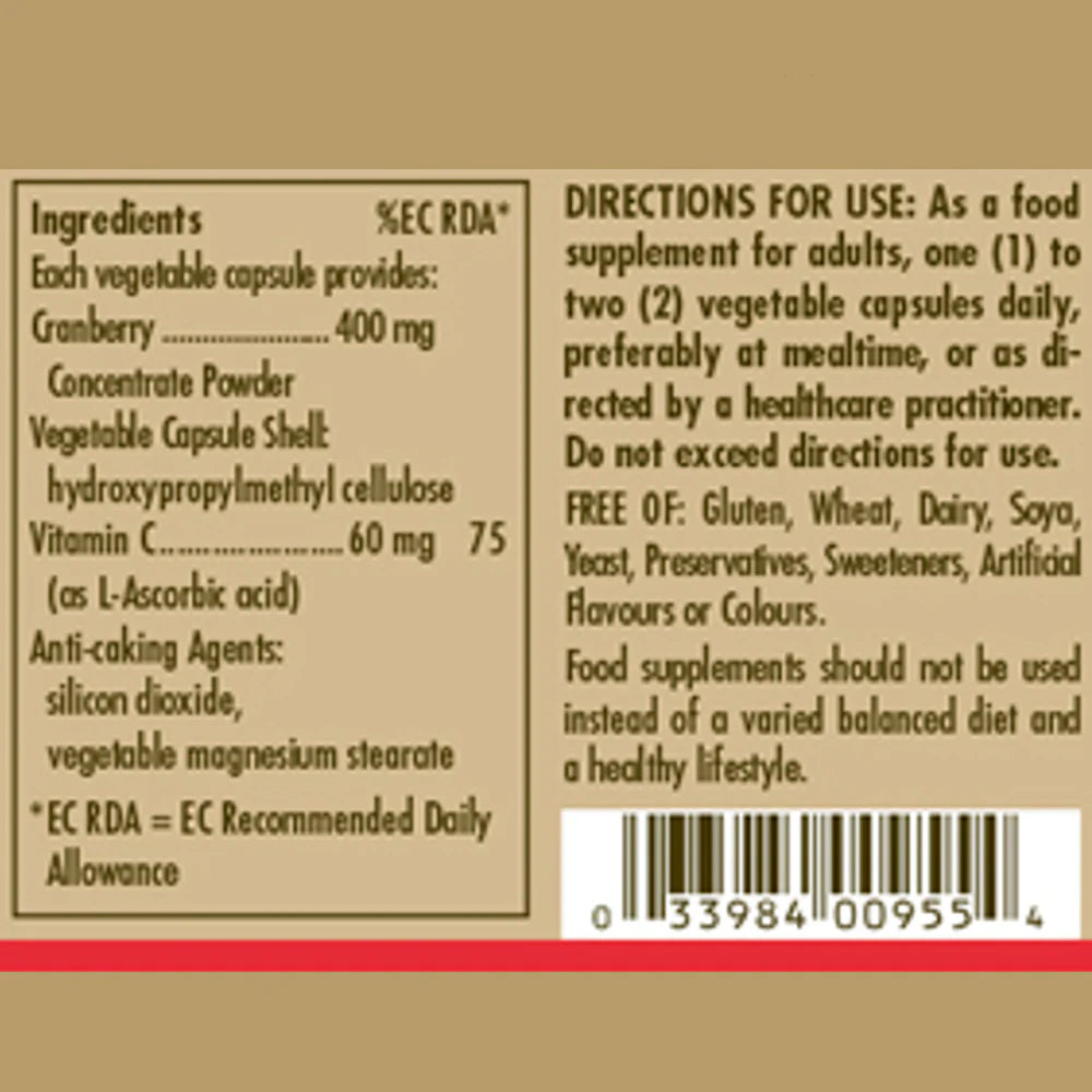 Solgar Cranberry With Vitamin C