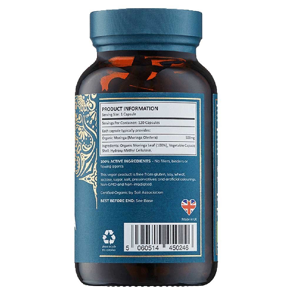 Ayurvediq Organic Moringa 120 Capsules
