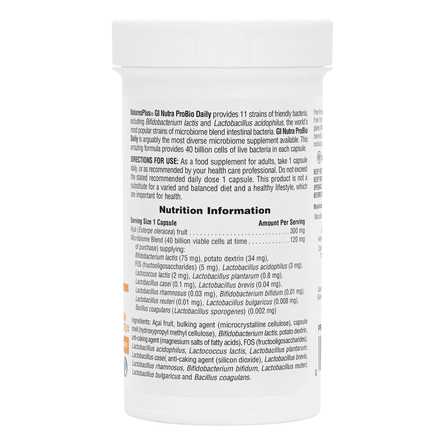 Nature's Plus GI NUTRA™ ProBio Daily