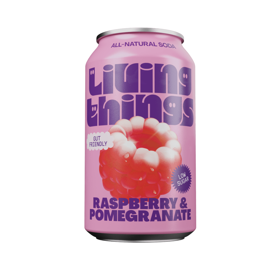 Living Things Raspberry Pomegranate Soda