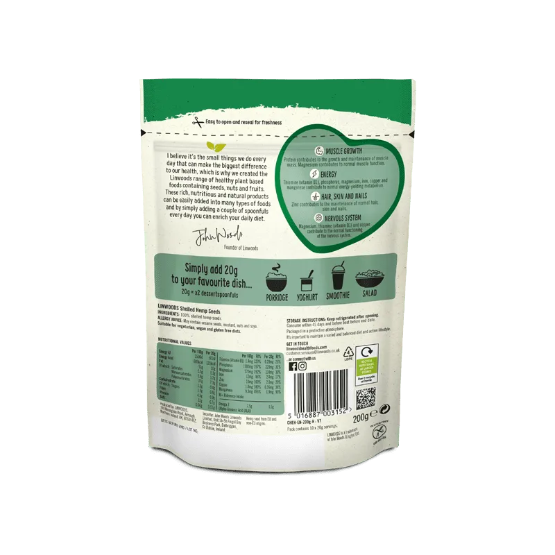Linwoods Shelled Hemp Powder