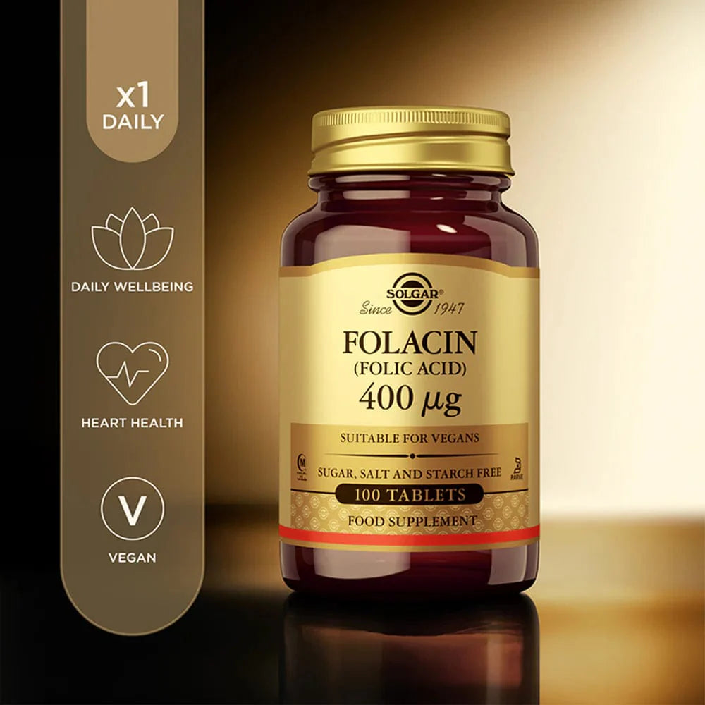 Solgar Folacin (Folic Acid) 400mg 100 Tablets