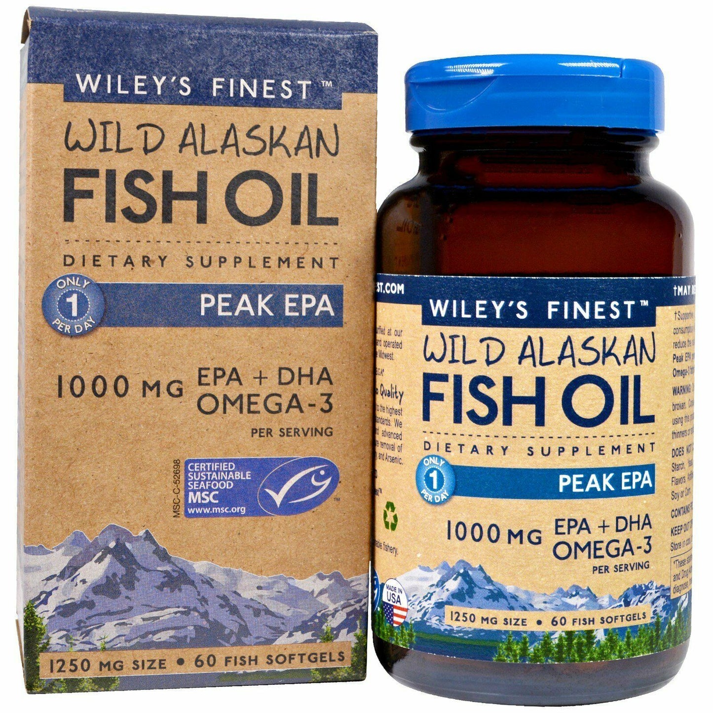 Wiley's Finest Fish Oil Peak EPA 60 Capsules