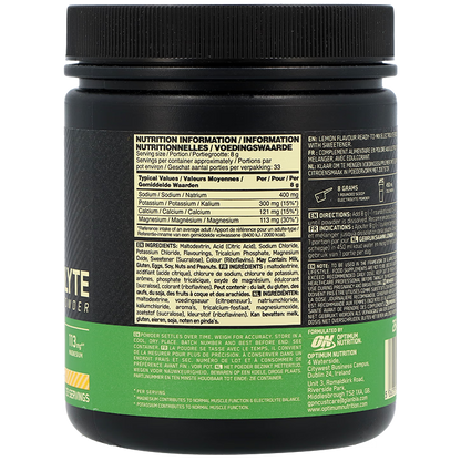 Optimum Nutrition Electrolyte Powder Lemon 264g