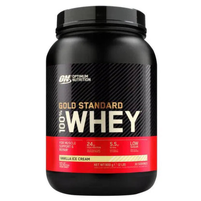 Optimum Nutrition 100% Whey Gold Standard Vanilla Ice-cream 900G