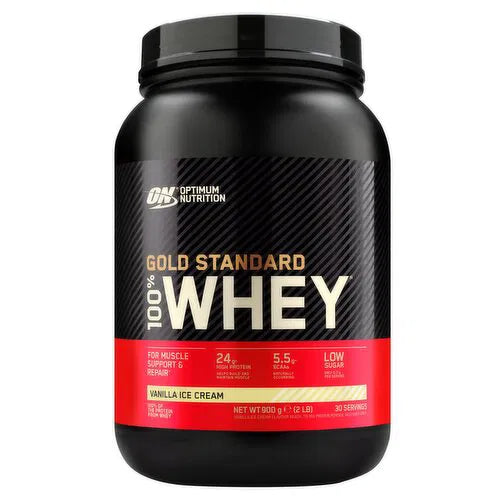 Optimum Nutrition 100% Whey Gold Standard Vanilla Ice-cream 900G