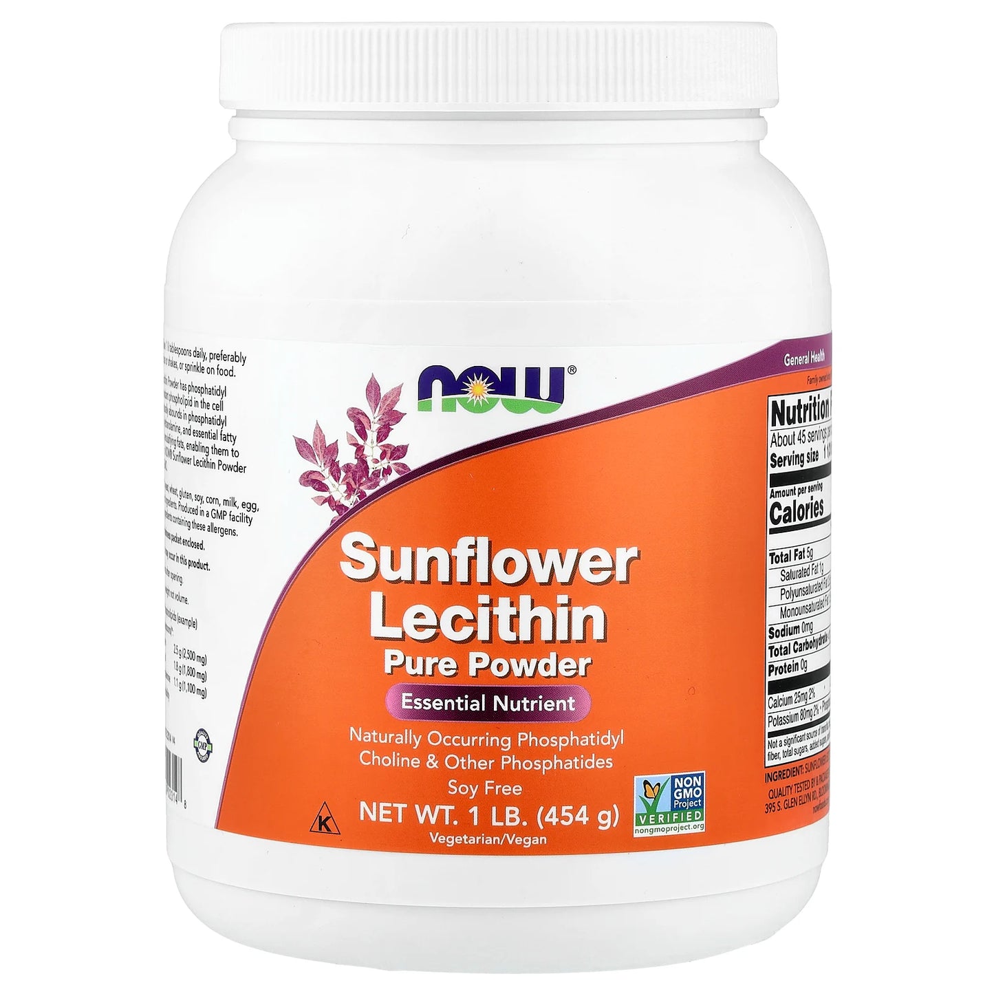 Now Sunflower Lecithin 454gm