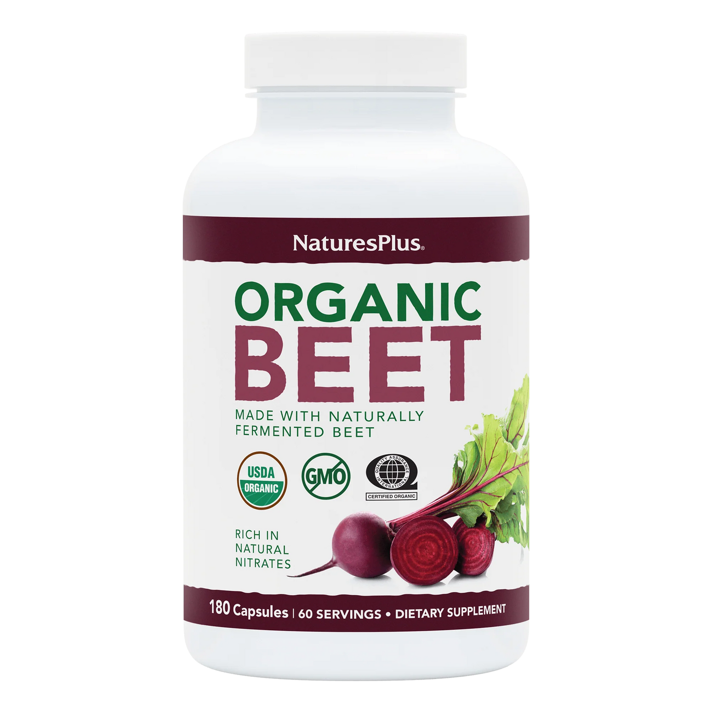 Natures Plus Organic Beet 180Capsules