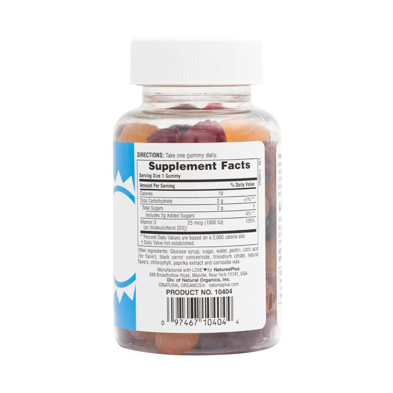 Nature's Plus Vitamin D3 25 MCG 60 GUMMIES
