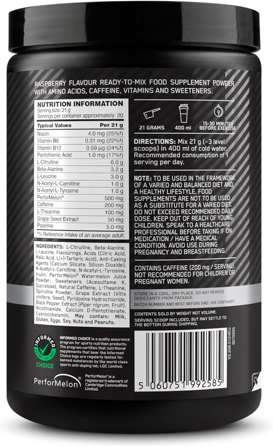 Optimum Nutrition Platinum Pre Workout Blue Raspberry 420g